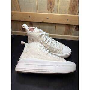 Converse Sherpa Sneakers Egret/Dusk Pink Vintage White Womens 7.5